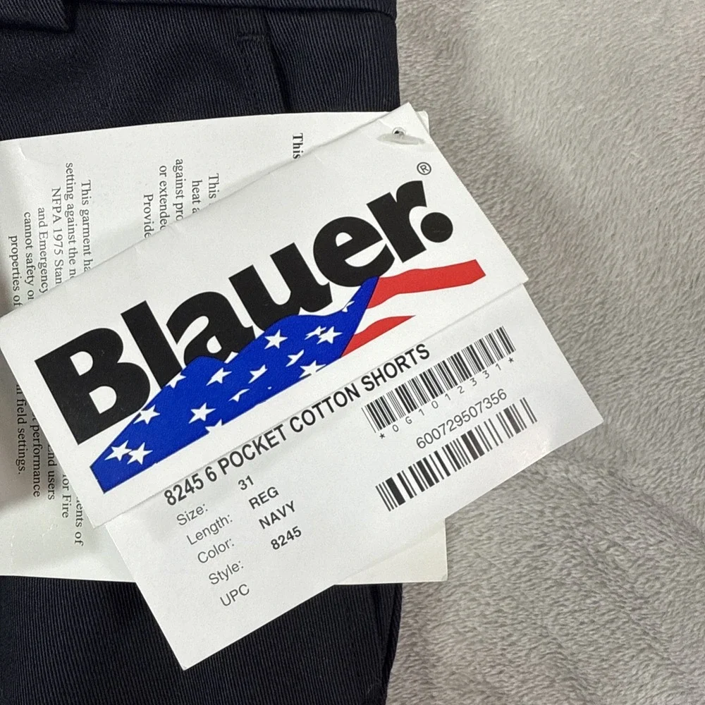 Blauer 8245 5 Pocket Cotton Cargo Shorts Men's Size 31 Navy Blue 10
